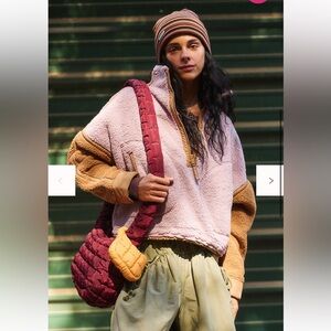 Free People Mountain High Logo Half Zip Fleece Size medium